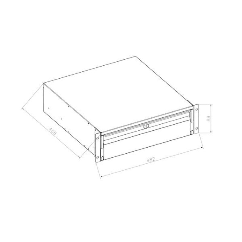 ACCESSOIRES RACKS 19" - KIMEX - Etagère Fixe Pour Rack Sol Et Rack Mural 19'', Profondeur 380mm, Hauteur 1U - 110-0191 - Noir - Informatique