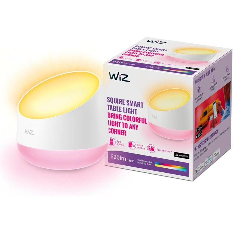 Image of Lampada da tavolo LED WiFi WiZ Squire 9W Bianca