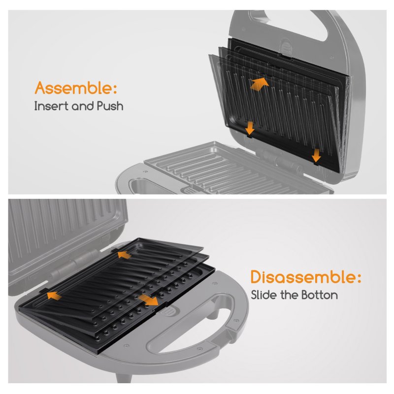 Aigostar Rubik Sandwich Maker 3 en 1 750W