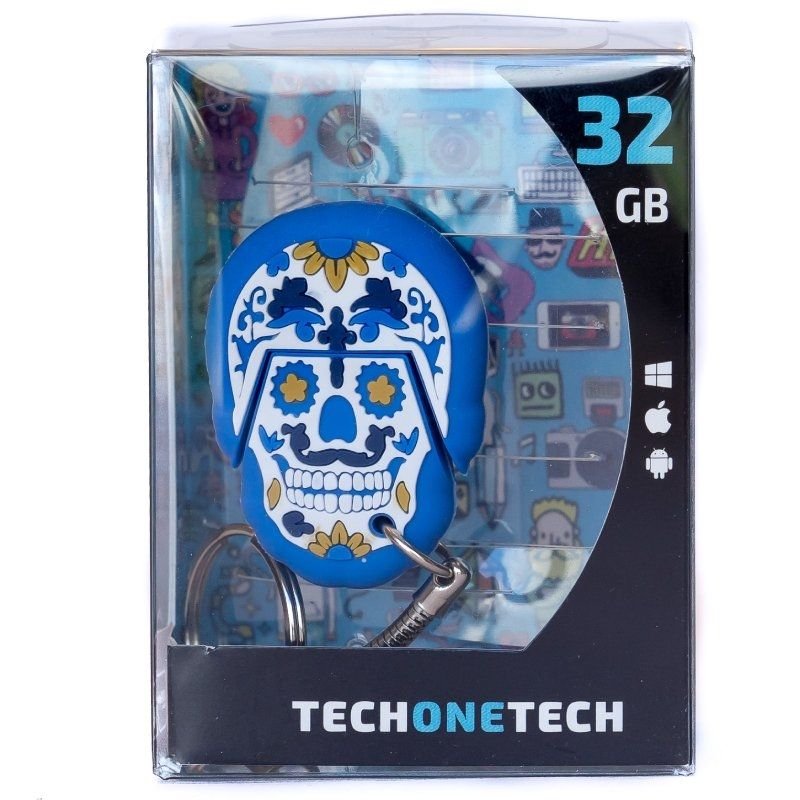 Tech One Tech Caveira Blue 32GB USB 2.0 | PcComponentes.pt
