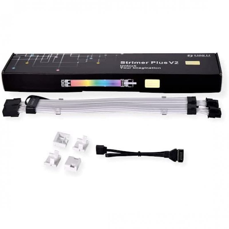 Câble LED Lian Li Strimer Plus V2 12VHPWR – RGB Pour Carte Graphique, 168 Broches, Neuf