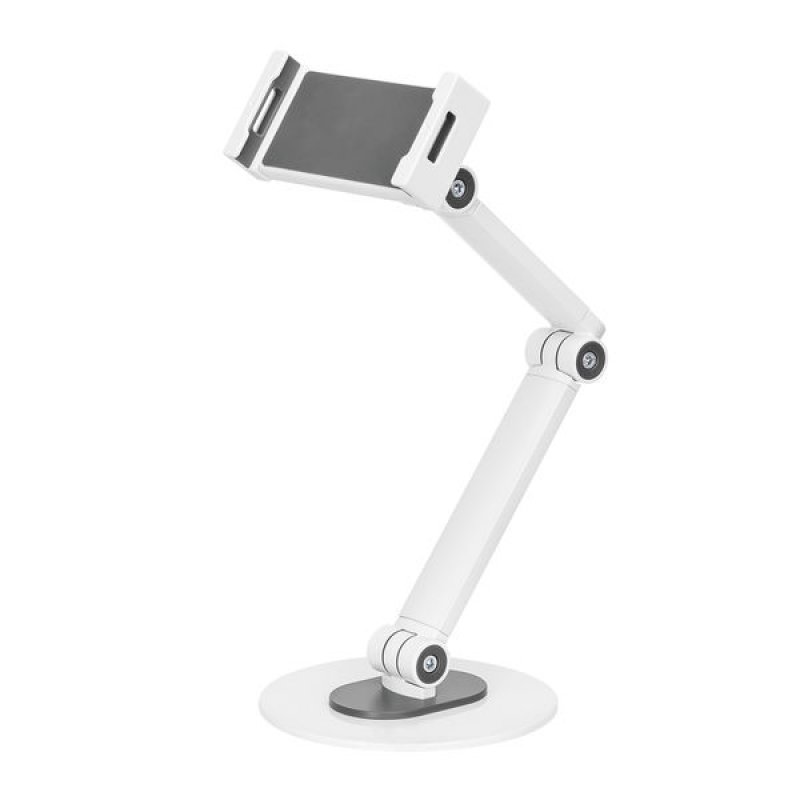 Support Tablette KIMEX - Montage Au Sol - Inclinaison Et Rotation - Noir - Compatible VESA 75x75 - Pour Boutique, école Ou Salle D'attente