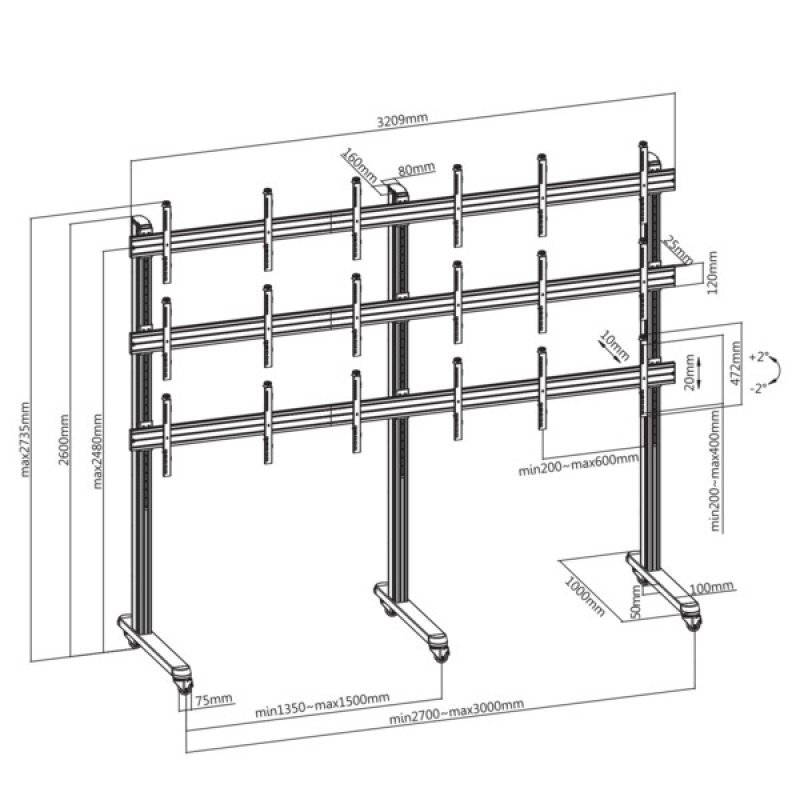 PcCom Essential Soporte Televisión de 17-55 VESA 200x200/400x400 Máx