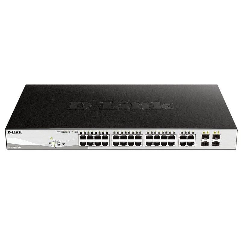 D-Link DGS-1210-24P/E Smart Switch Gestionado 24 Puertos 1000BASE-T PoE + 4 Puertos Combo 1000BASE-T/SFP