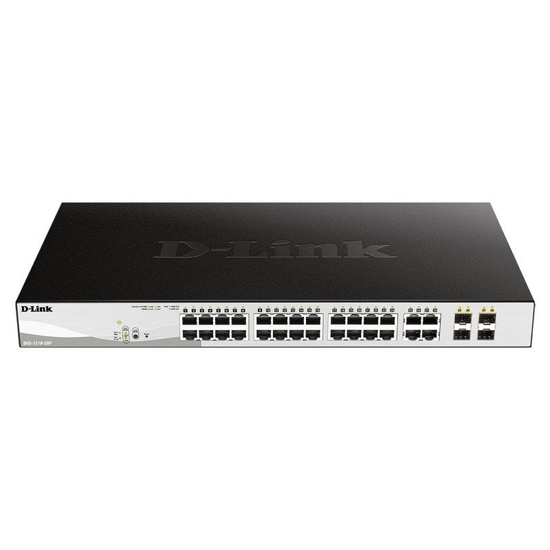 Image of Switch gestito D-Link DGS-1210-28P/E Smart+ 24 porte Gigabit Ethernet PoE + 4 porte combinate 1000BASE-T/SFP