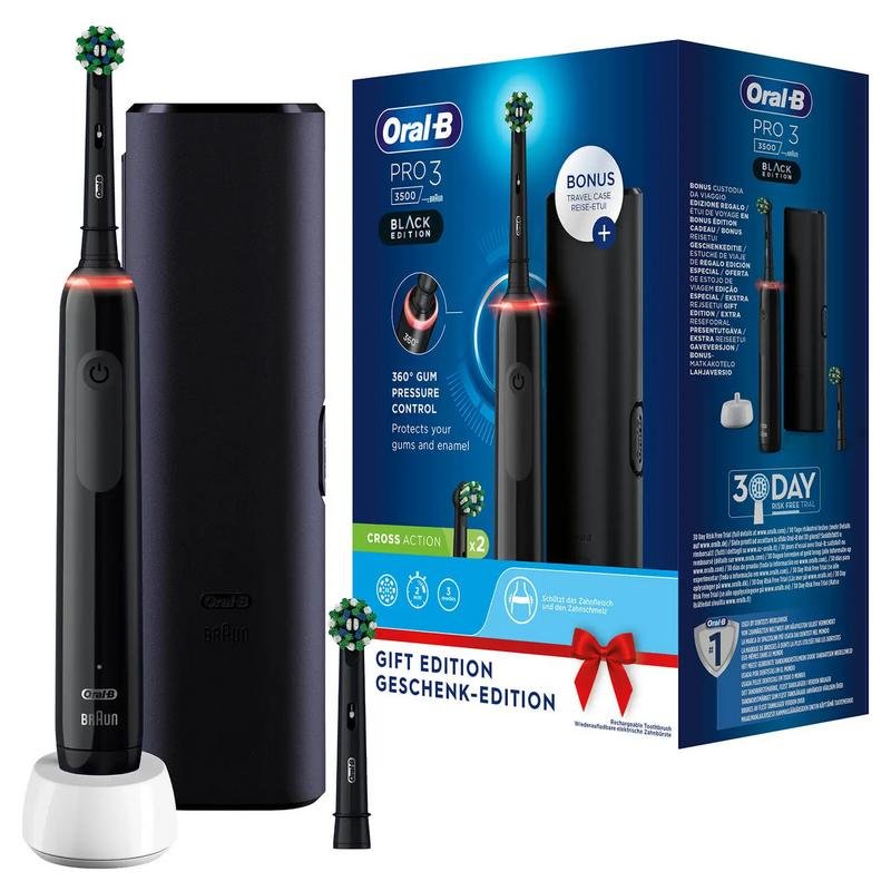 Braun Oral-B IO Series 7N Spazzolino Elettrico Ricaricabile Per Adulti, Nero, Con Timer E Schermo Interattivo