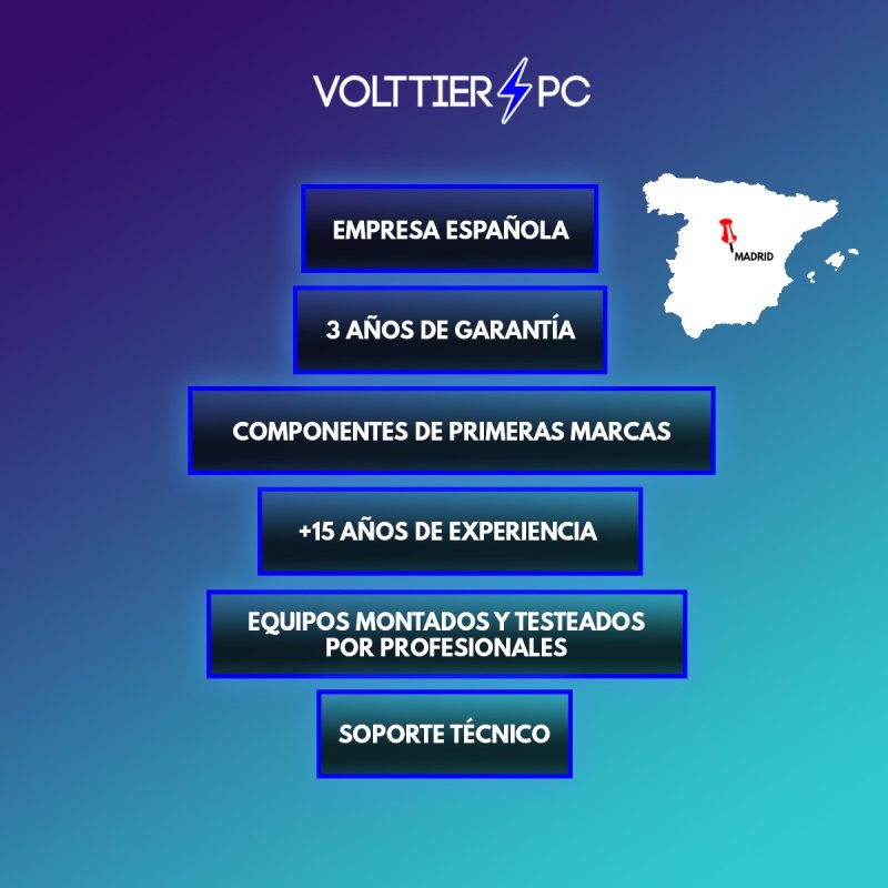 VolttierPC PC Gaming Complet AMD Ryzen 5 5600G/32Go/1To SSD + Moniteur 24" + Clavier/Souris