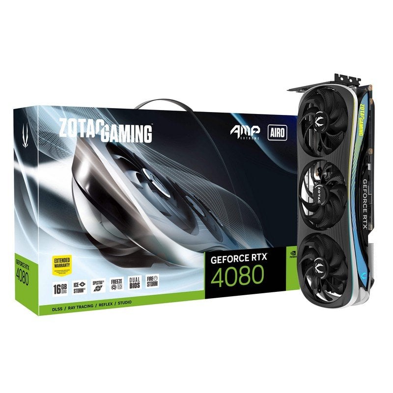 Placa de Video Zotac GeForce RTX 4080 Gaming AMP Extreme AIRO, 16GB,  GDDR6X, 256-bits, ZT