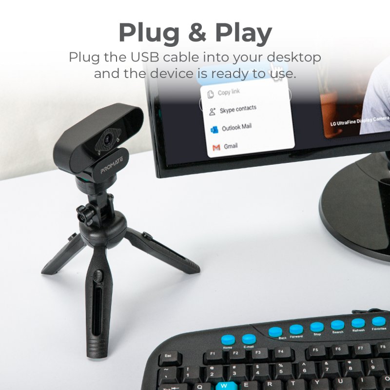 Promate Procam-2 Webcam FullHD | PcComponentes.com