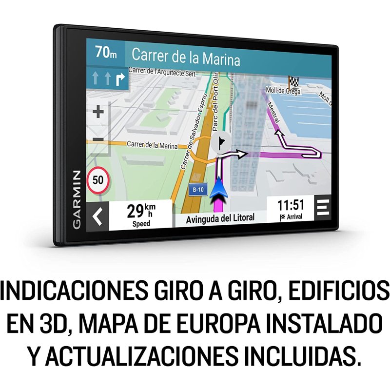 GPS Camion 9 Pouces - Cartes Europe 2025 Hors Ligne - Compatible Voiture, Bus, Utilitaire - Mises à Jour à Vie