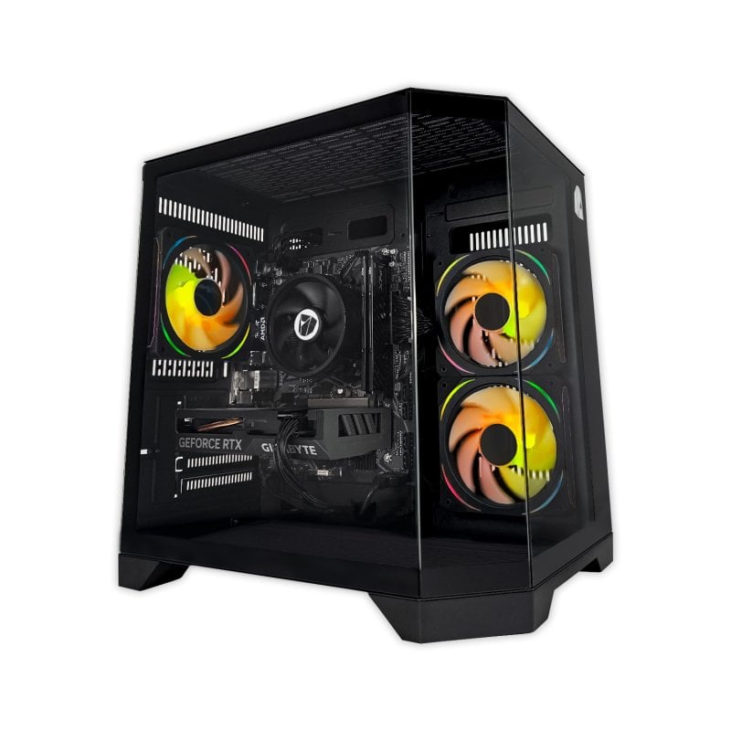 Bienvenue dans la gamme Advanced. Découvrez tout son potentiel de l'utilisation quotidienne à une utilisation plus exigeante. Lancez-vous dans le monde du jeu de la manière la plus simple et la plus économique. Conçue par nos experts comme la gamme la plus polyvalente conçue pour vous. Jouez à vos jeux préférés et les plus populaires. Profitez-en en FULL HD avec de bons FPS et sans à-coups. Préparés pour des sessions intensives ils sont les Nitropc parfaits pour débuter dans le gaming compétitif. Qu'il s'agisse de se former pour devenir professionnel ou de se lancer dans le monde du streaming et du montage vidéo vous le ferez avec un Nitropc qui ne sera pas en reste. Spécifications Nitropc Advanced Gold Processeur AMD Ryzen 5 5500 (6 cœurs 12 threads 3 6 GHz jusqu'à 4 2 GHz) Dissipateur thermique dissipateur thermique d'origine Carte mère Puce A520 Carte graphique NVIDIA GeForce RTX 3050 8GB Mémoire RAM 16 Go (2 x 8 Go) DDR4 à 3 200 MHz Stockage M2 1TB NVMe Ventilateurs 4 × ventilateurs avec LED...