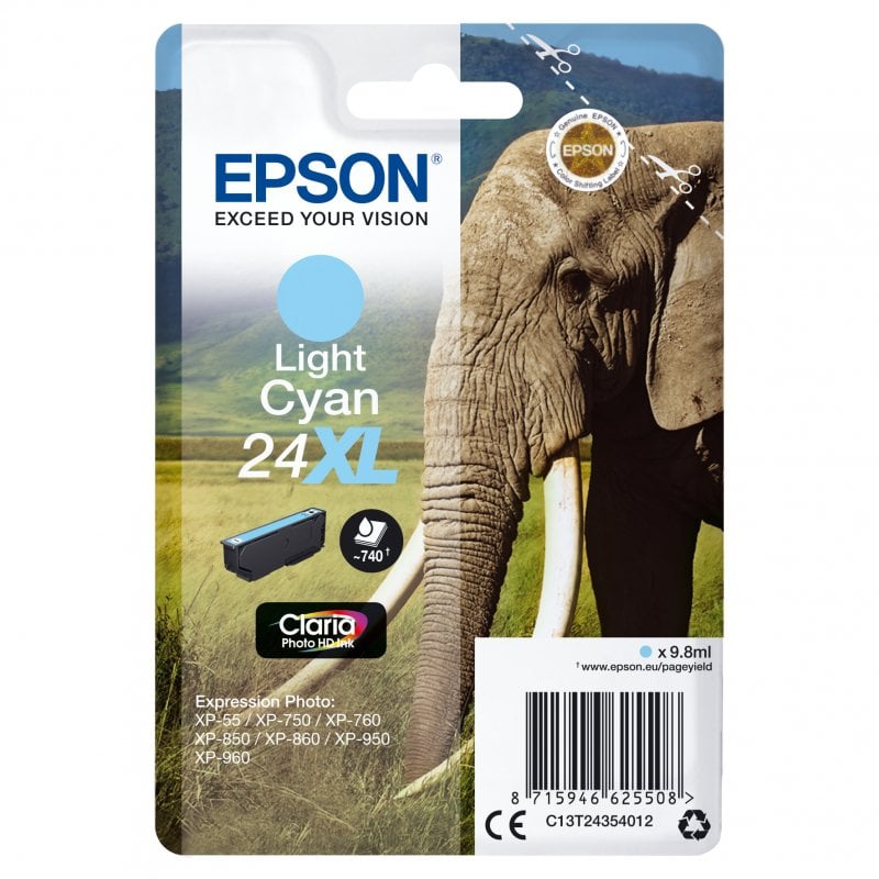 Image of Epson Elephant Cartuccia Ciano chiaro XL