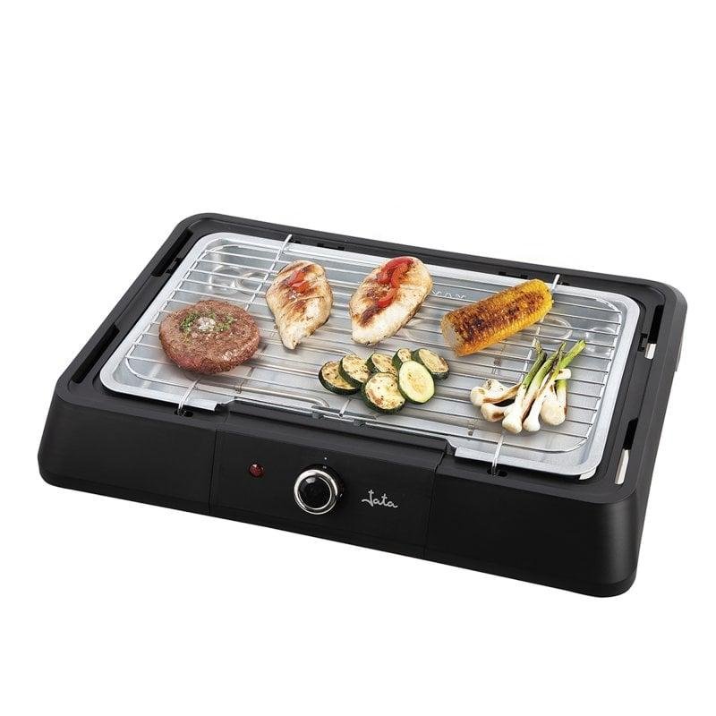 Barbecue Jata JEBQ1001 électrique inox 2 modes cuisson grille réglable