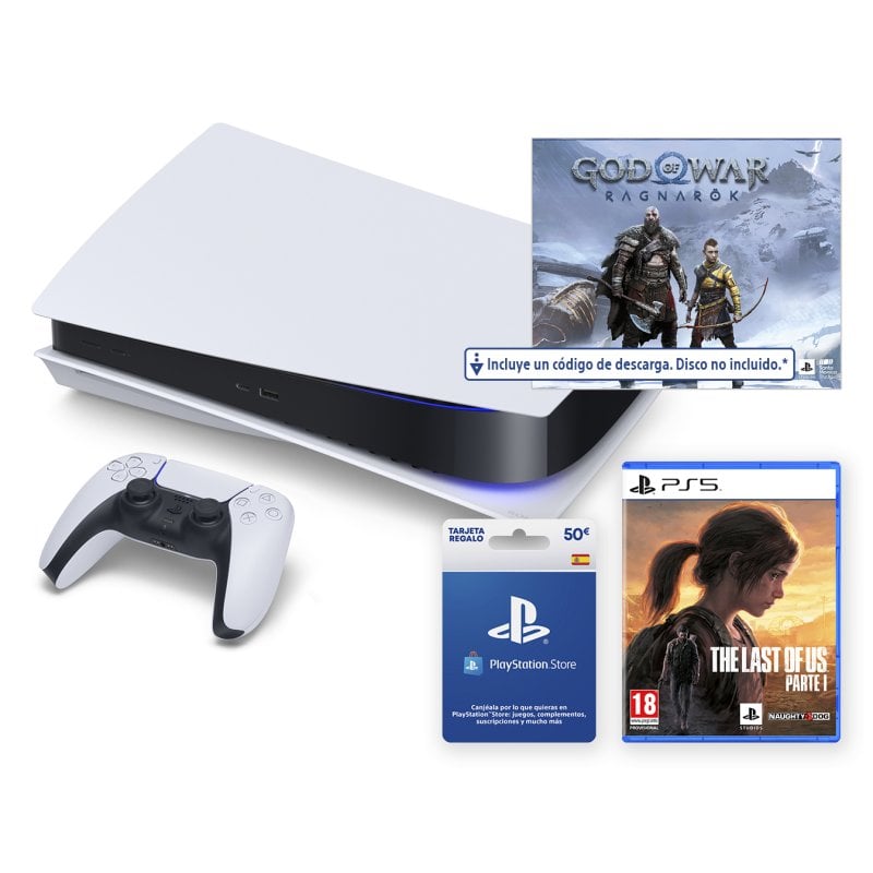 Consola Sony Playstation 5 Edição Digital 825GB + Jogo God Of War Ragnarök