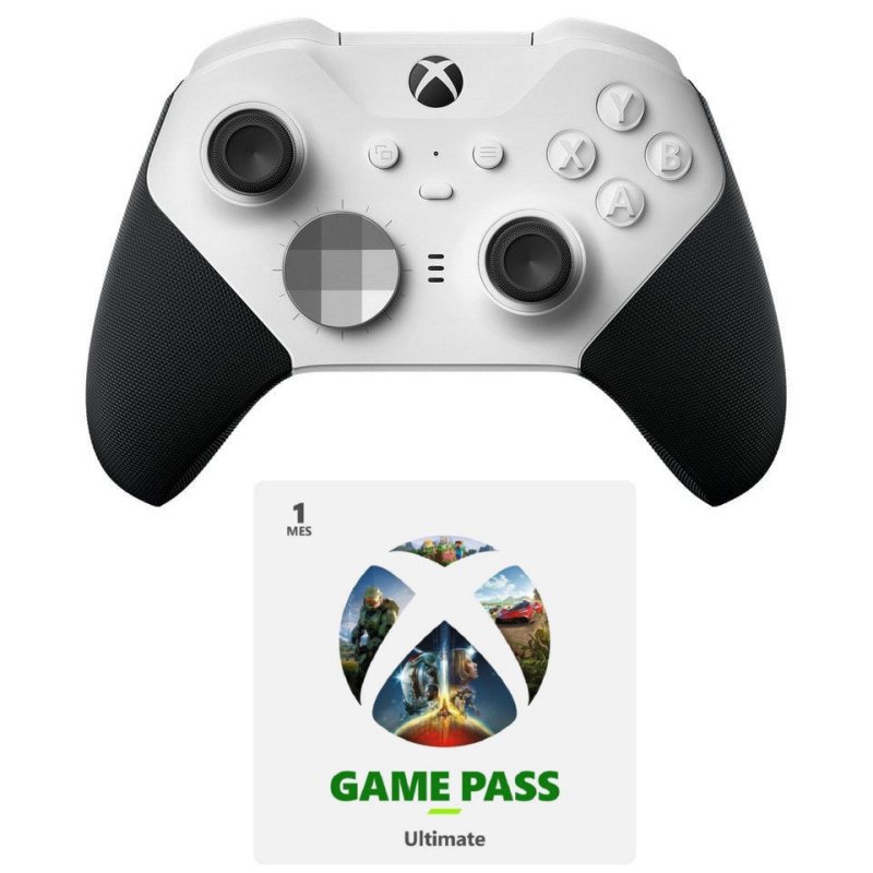 Microsoft Xbox Elite Series 2 Core Mando Inalámbrico Blanco + Xbox Game  Pass Ultimate 1 Mes Digital