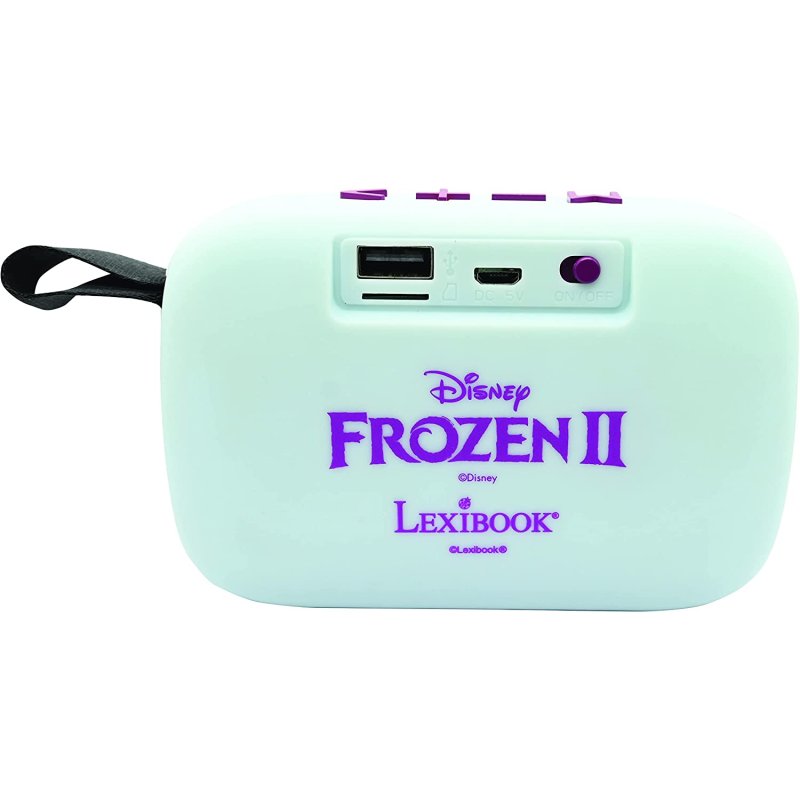 Lexibook Altoparlante Bluetooth Frozen Con Microfono: Casse Portatili Con Effetti Luminosi, Lettore SD/USB, Batteria 1200 MAh, Per Karaoke (BTP185FZZ)