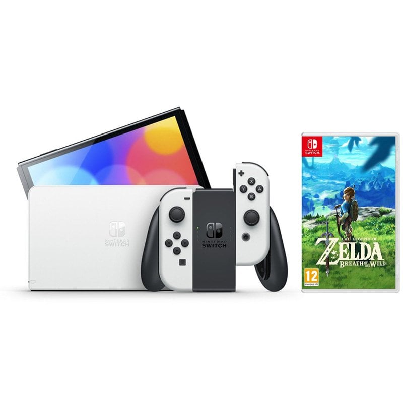 Nintendo Pack Switch OLED Blanca + Legend of Zelda: Breath of the