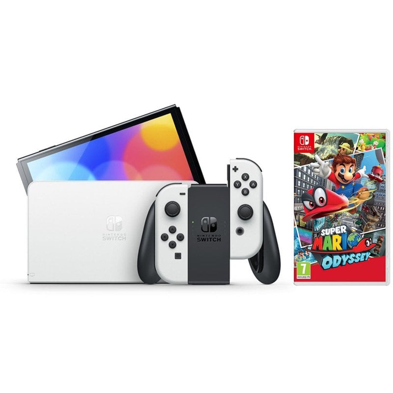 Nintendo Switch Vermelho - Com jogo Super Mario Odyssey