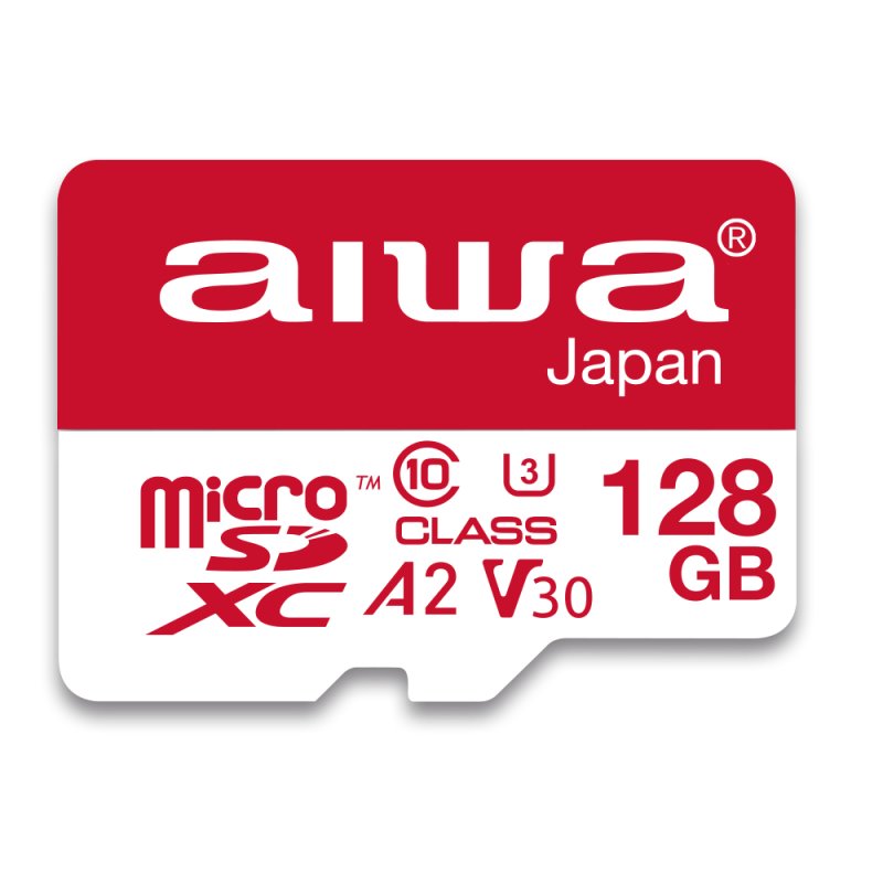 Scheda Micro SD AIWA MSDV30 128GB - Classe U3, A2, Adattatore SD, Impermeabile IP57, Velocità 90 Mbps - 6