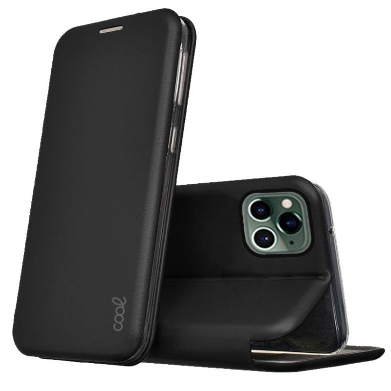 Cool Funda Flip Cover Elegance Negro para iPhone 14 Pro