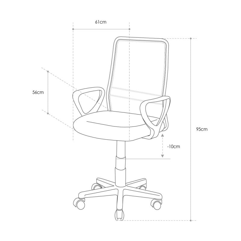 Home Heavenly Maya Silla de Oficina Giratoria Amarilla