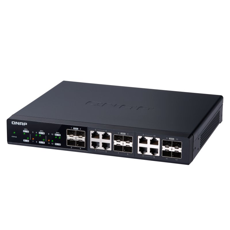 QNAP QSW-M1208-8C Switch Gerido L2 8 Portas Combinadas SFP+/RJ45 10GbE ...