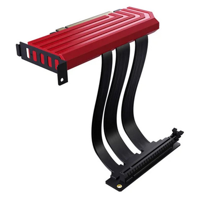 Cavo verticale Hyte Luxury PCIE40 4.0 Rosso video