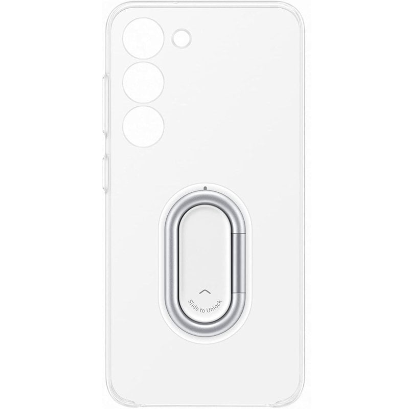Samsung Clear Gadget Case Funda de Silicona con Anillo Transparente para Galaxy S23