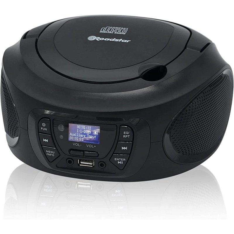 Roadstar CD CDR-375D+/BK 4W RMS USB AUX MP3 Portable - vue 1