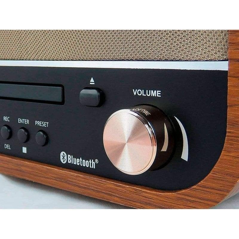 Stéréo Vintage Radio Numérique FM Lecteur CD MP3 Bluetooth USB Enregistrement Bois Roadstar HRA 1782NBT