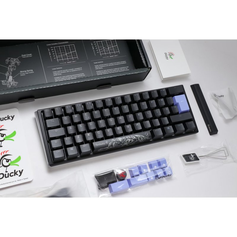 Ducky One 3 Classic Mechanical Keyboard – 60% Mini-Format Mit MX Silent Red Switches
