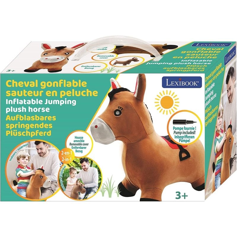 LEXiBOOK Unicornio de salto inflable, para uso en interiores y exteriores, desarrollo de habilidades motoras y equilibrio, bomba de mano incluida, plástico seguro y resistente, rosa, BG050UNI LEXiBOOK Unicornio de salto inflable, para uso en interiores y exteriores, desarrollo de habilidades motoras y equilibrio, bomba de mano incluida, plástico seguro y resistente, rosa, BG050UNI