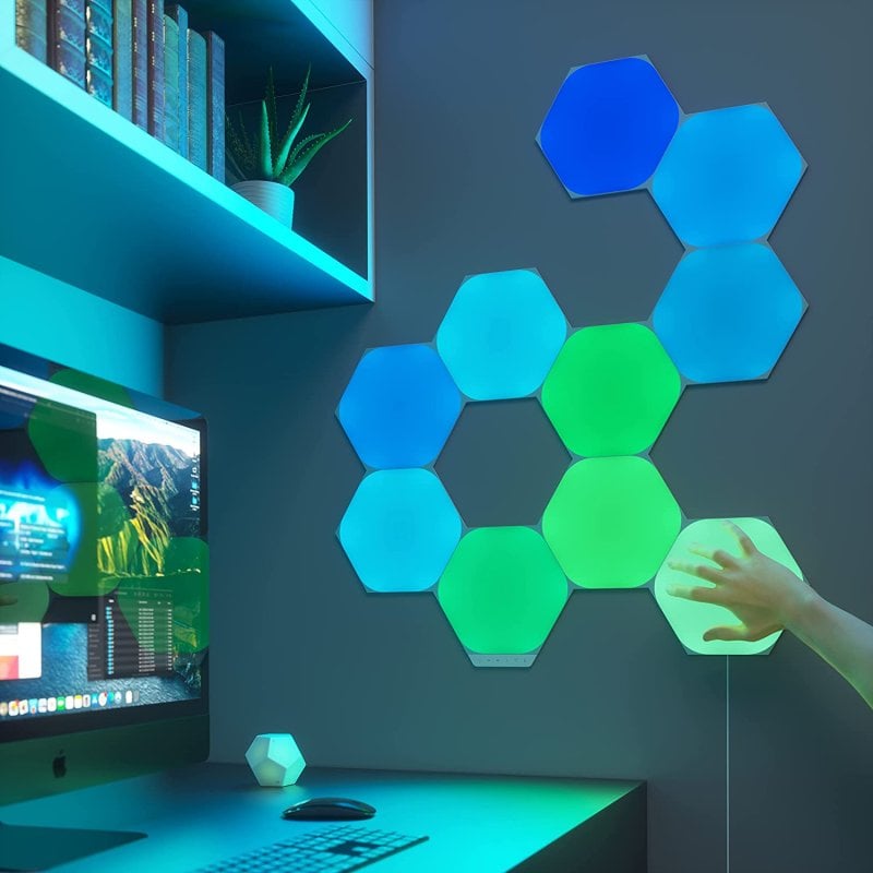 Nanoleaf Shapes Edição Limitada Ultra Black Starter Kit Triângulos 9  Painéis de LED