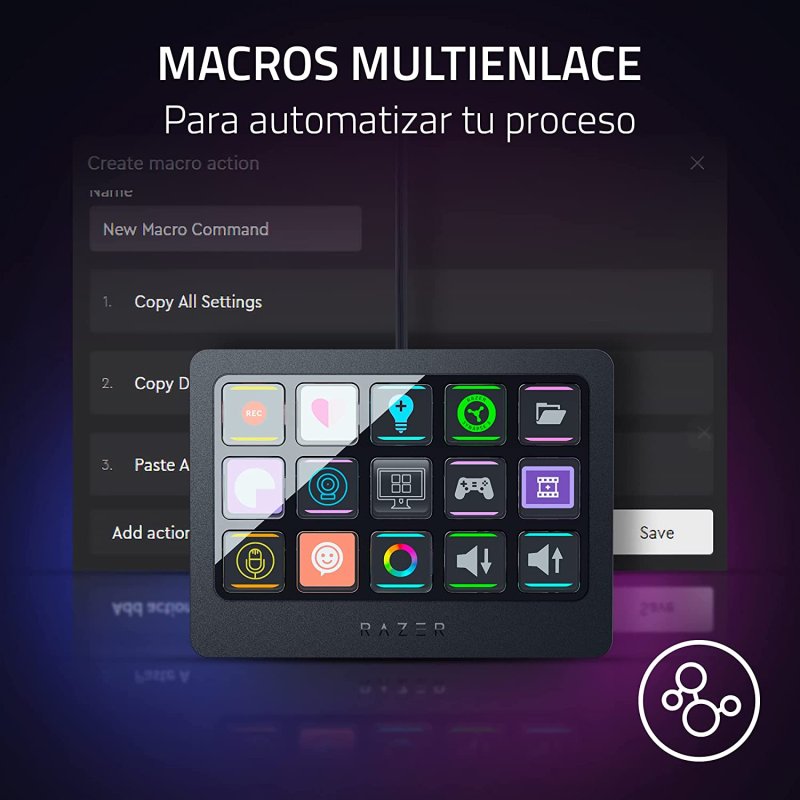 Razer Stream Controller X Capturadora para Streaming