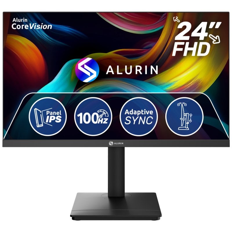 Alurin CoreVision 24 FHD 23.8" LED IPS FullHD 100Hz Regulável Alurin CoreVision 24 FHD 23.8" LED IPS FullHD 100Hz Regulável