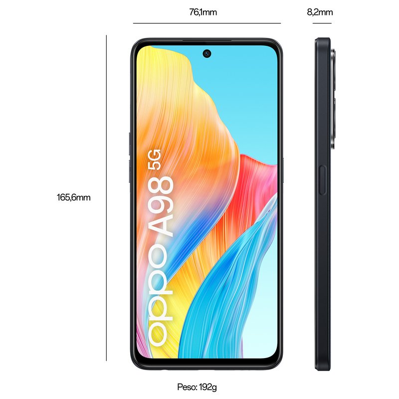 OPPO A98 5G 8/256GB Negro Libre | PcComponentes.com
