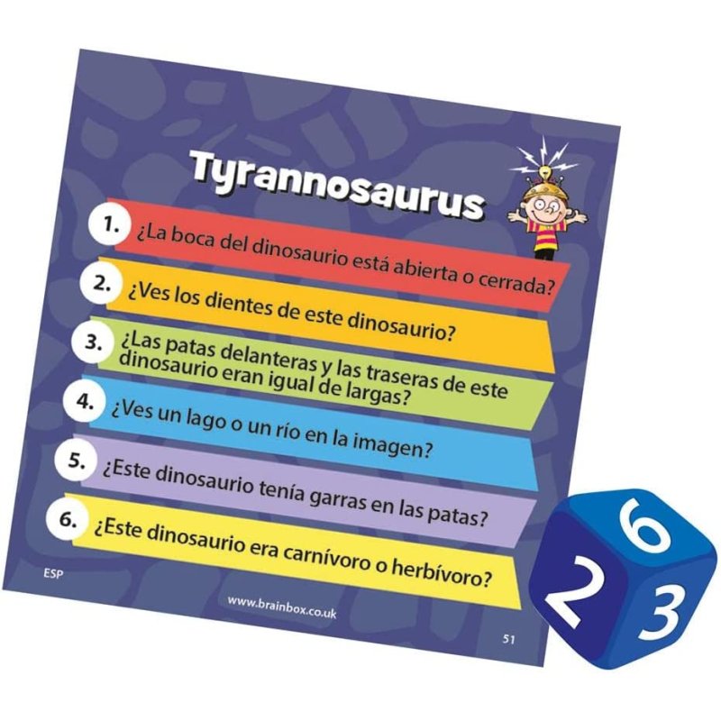 BrainBox Dinosaurier – Gedächtnisspiel Für Kinder Ab 5 Jahren, 10-Minuten-Spaß Mit Wissensfragen über Dinos