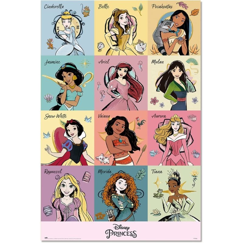 Image of Poster Erik Pennellate delle Principesse Disney