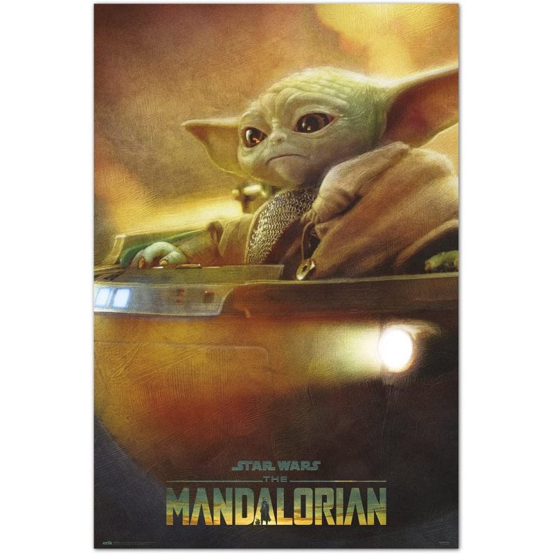 Image of Poster di Erik Star Wars Il Mandalorian Grogu Pod cod079