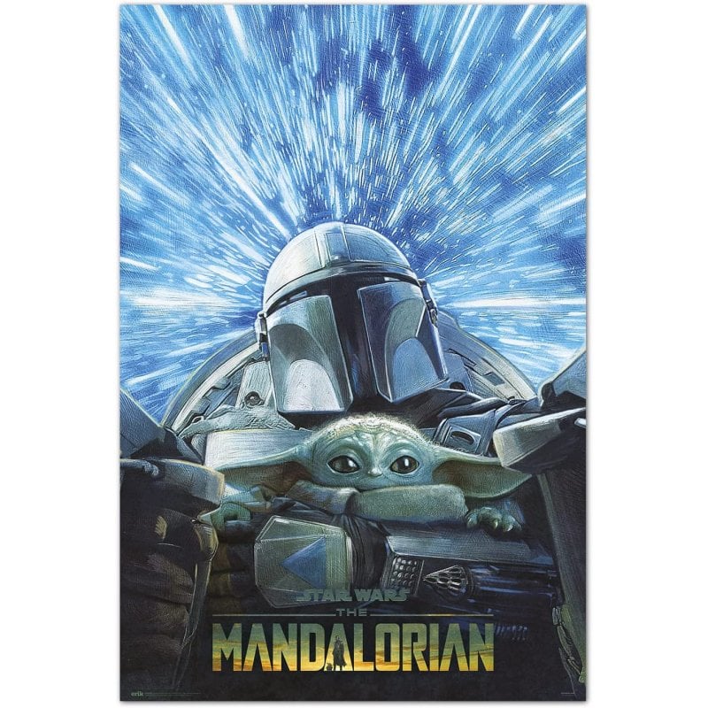 Image of Poster di Erik Star Wars L'iperspazio mandaloriano cod079