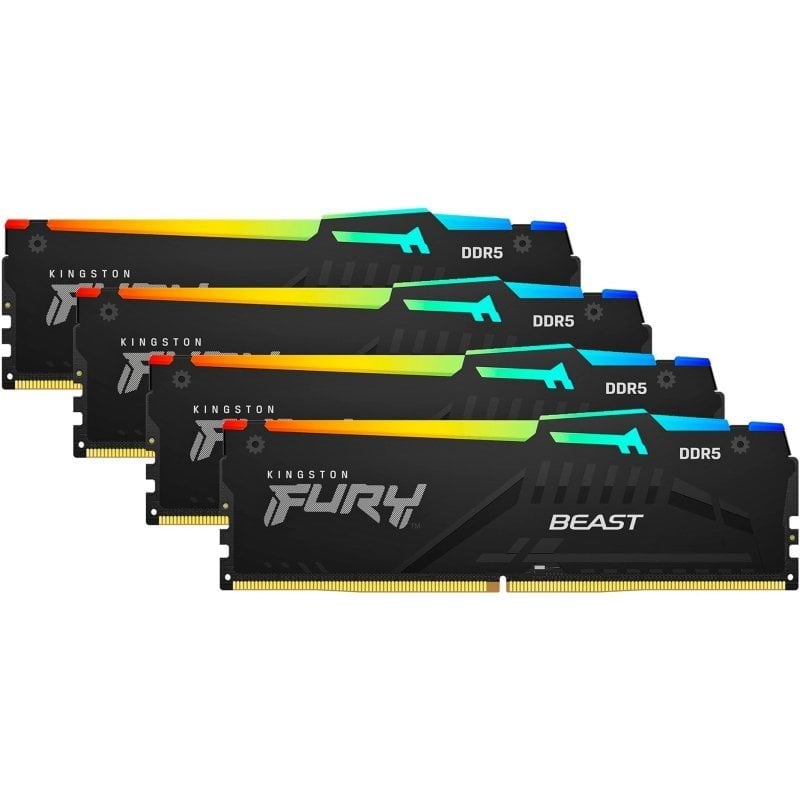 Kingston FURY Beast RGB DDR5 5600MHz 64GB 4x16GB CL40 video