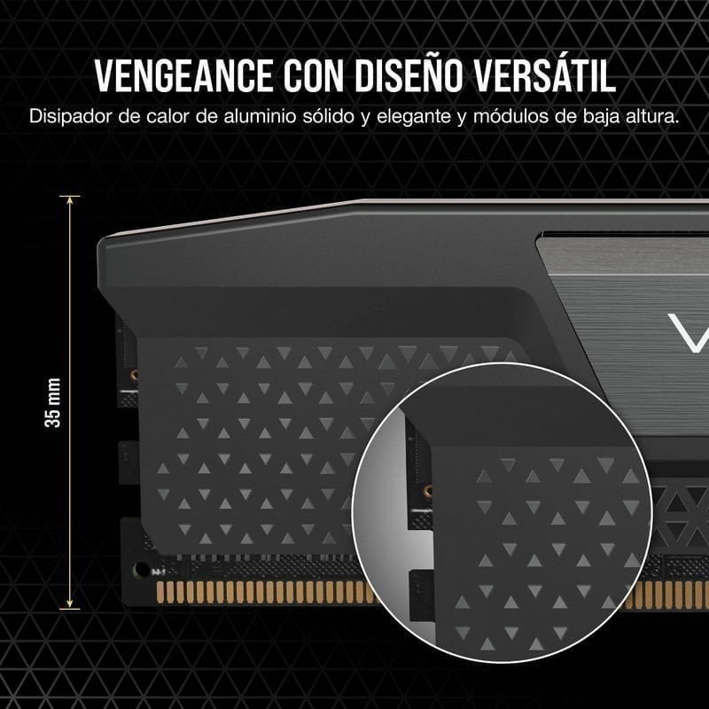 Memoria RAM Corsair Vengeance DDR5 6400MHz 32GB 2x16GB CL36 Negra