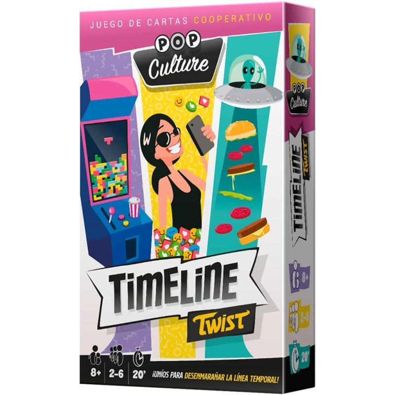 Asmodee Timeline Twist Gioco di carte sulla cultura pop video