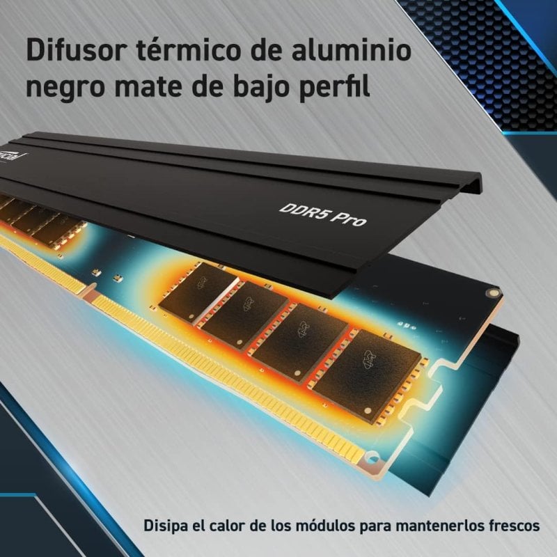 Memoria RAM Crucial Pro DDR5 5600 MHz 32GB 2x16 GB CL46