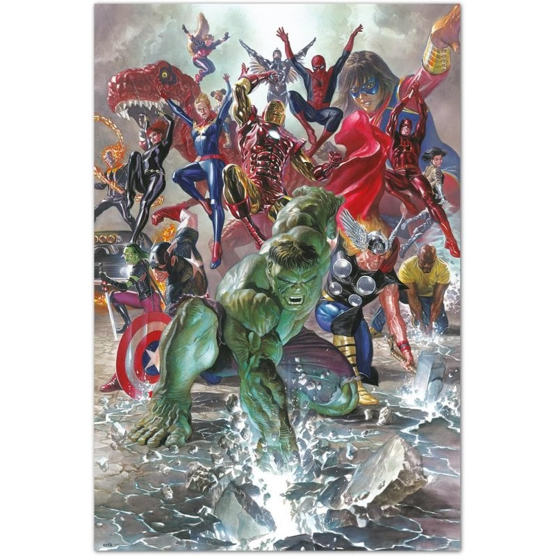 Image of Poster Erik Marvel The Avengers Marvel Legacy di Alex Ross 91,5x61 cm cod079
