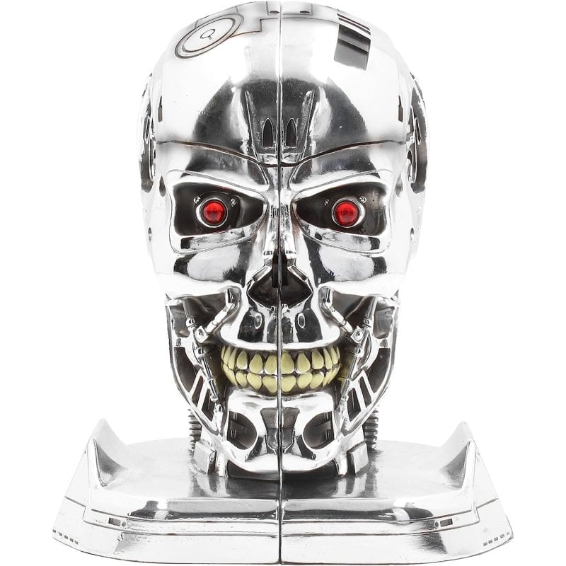 Image of Nemesis Now Terminator 2 Fermalibri con testa robotica