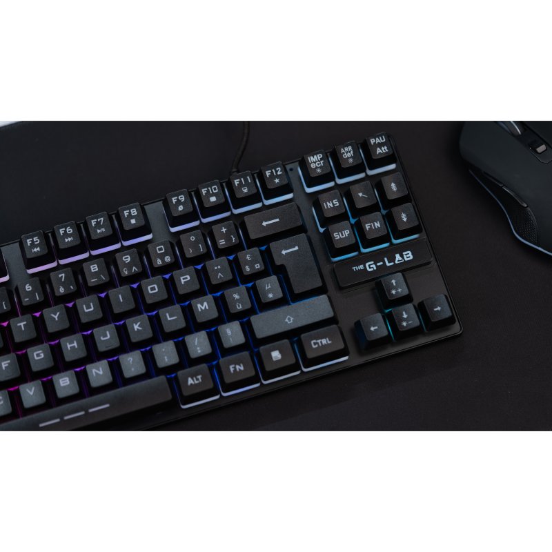 The G-Lab Keyz Caesium TKL – Tastiera Gamer Compatta 87 Tasti, RGB Personalizzabile, Macro Programmabili, Anti-ghosting, Per PC/PS4/PS5/XBOX
