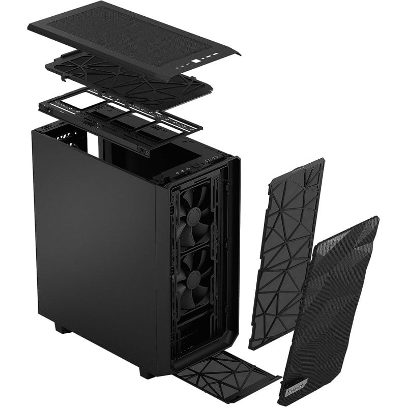 Caixa PC Fractal Design Meshify 2 Compact Black Solid Mid Tower