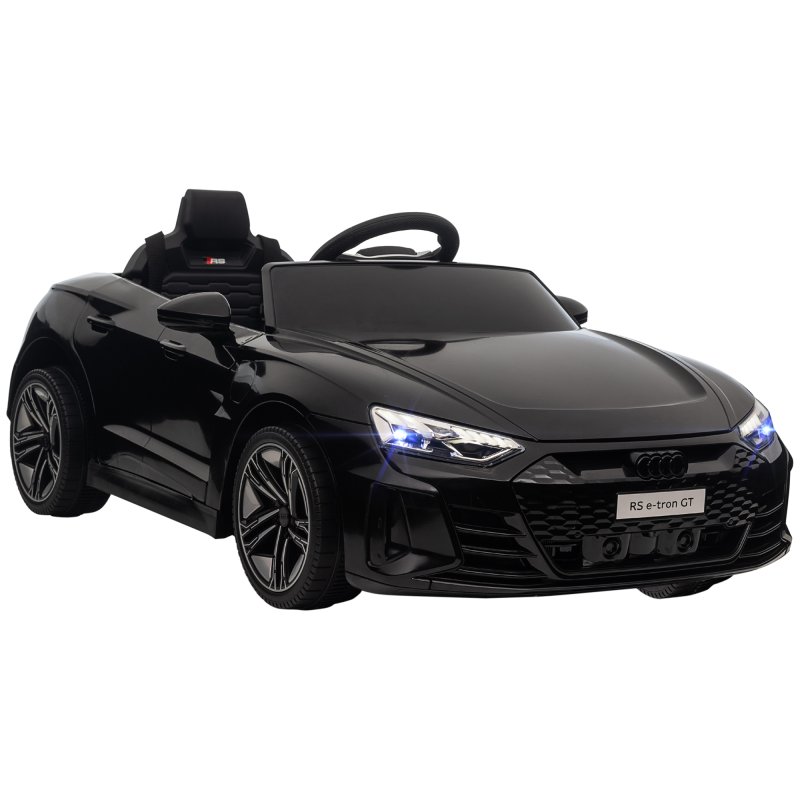 Homcom Coche Eléctrico con Licencia Audi RS E-tron GT 12V Negro para Niños de 3-5 Años