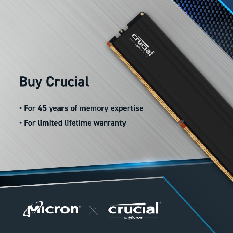 Memoria RAM Crucial Pro DDR5 5600MHz 96GB 2x48GB CL46